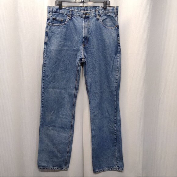 Full Blue Jeans Classic Fit Straight Leg Denim Men's Jeans 38x34 Sits At Waist - Picture 1 of 11